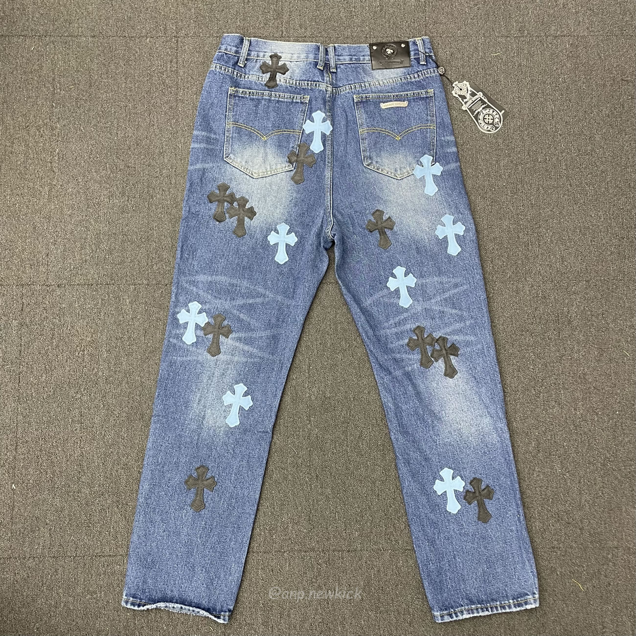 Chrome Hearts Blue Jeans Cross Patch (3) - newkick.cc